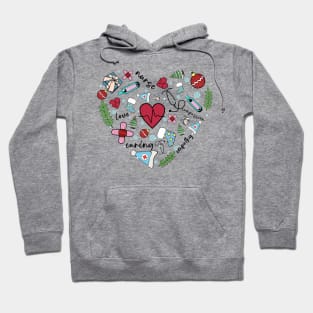 Nurse Heart Christmas Xmas Hoodie